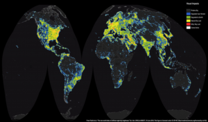 mapa de la contaminación lumínica mundial